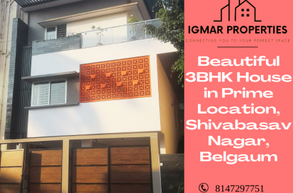 For Sale: Beautiful 3BHK House in Prime Location, Shivabasav Nagar, Belgaum