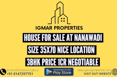 House For Sale at Nanawadi size 35x70 nice location 3BHK