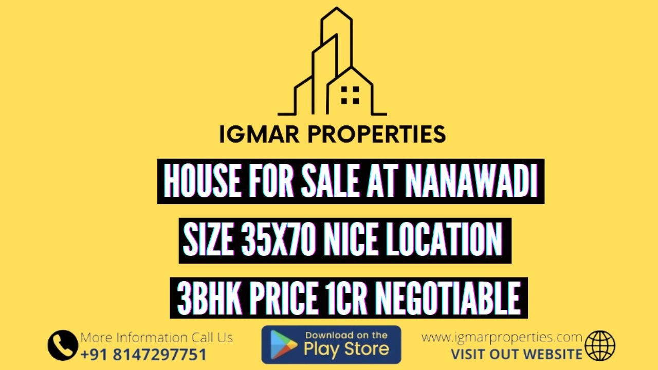 House For Sale at Nanawadi size 35x70 nice location 3BHK