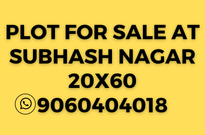 Plot for sale at Subhash Nagar. 20x60