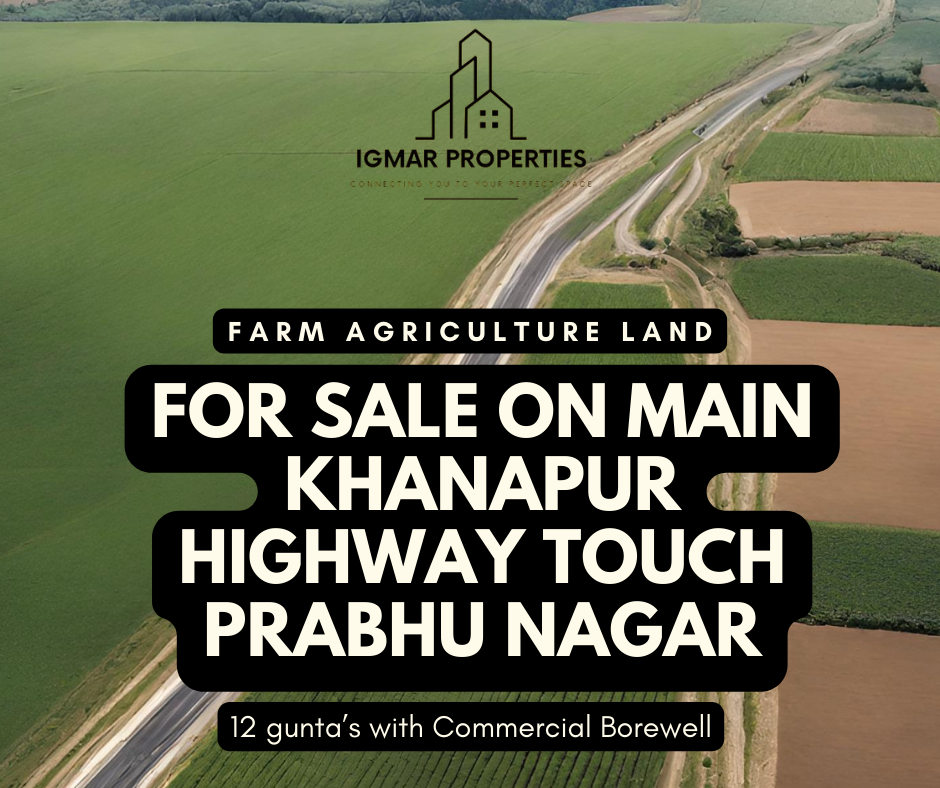 Farm agriculture land for sale on main khanapur highway touch prabhu nagar