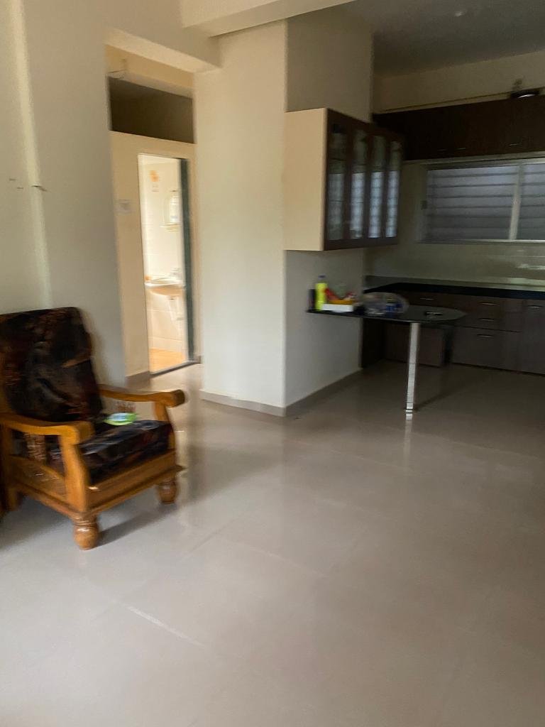 House For Rent 2 BHK semi furnished with both 2 and 4 wheeler parking, 24/7 gas line. At Krishna Kunj Nanawadi.