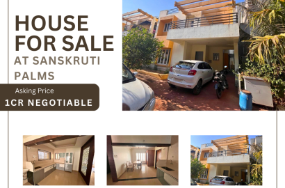 House for Sale At Sanskruti Palms 30x50 3bhk with car parking