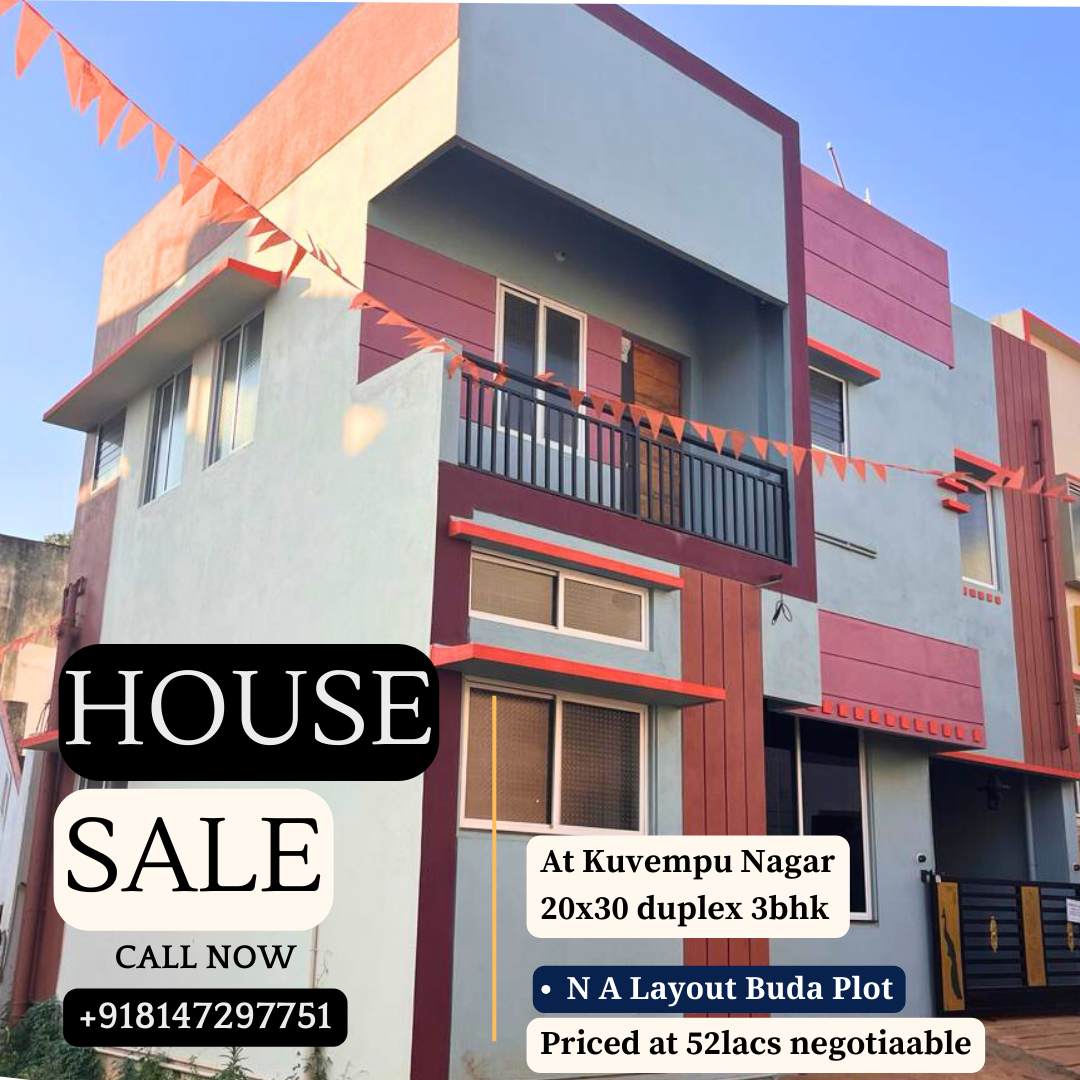 For Sale: 3BHK House at Kuvempu Nagar