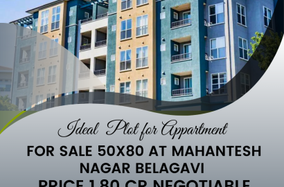 Ideal  Plot for Appartment for Sale 50x80 at Mahantesh Nagar belagavi