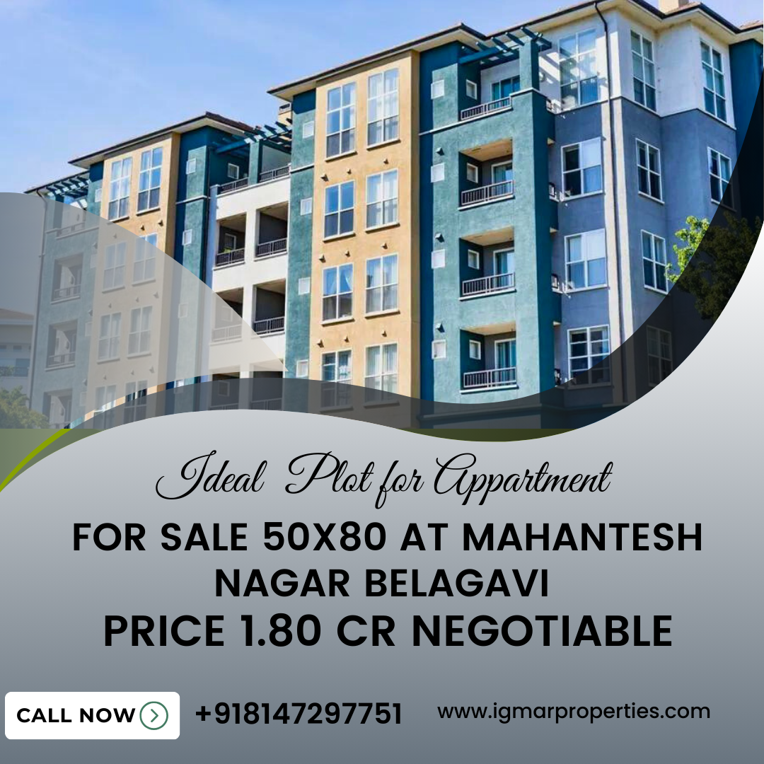 Ideal  Plot for Appartment for Sale 50x80 at Mahantesh Nagar belagavi