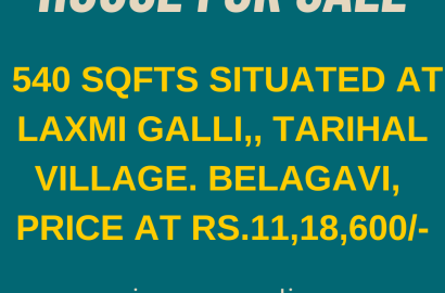House for sale in Auction at at Laxmi Galli,, Tarihal Village. Belagavi