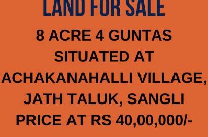 Agriculture land for sale in Auction at Achakanahalli Village, Jath Taluk, Sangli