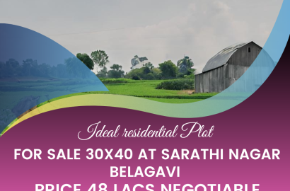 Ideal residential Plot for Sale 30x40 at sarathi nagar belagavi