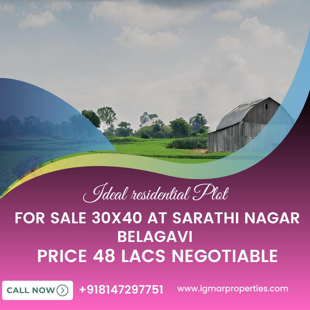 Ideal residential Plot for Sale 30x40 at sarathi nagar belagavi