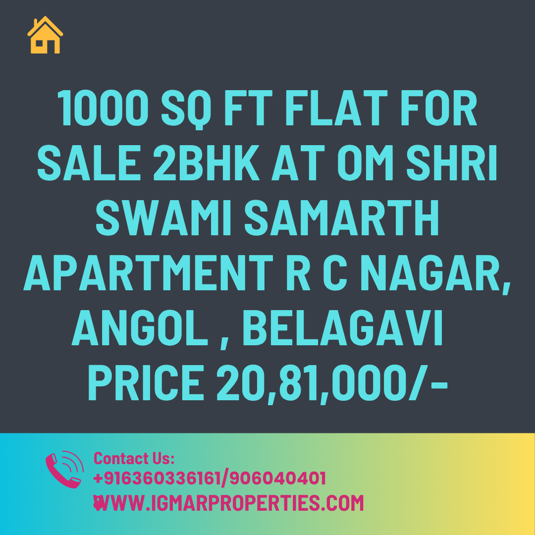 2BHK Flat for Sale in Auction Angol Belagavi,