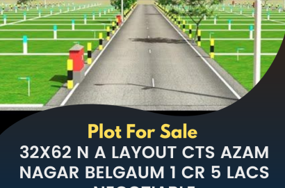 Plot For Sale 32x62 N A Layout Cts azam nagar belgaum