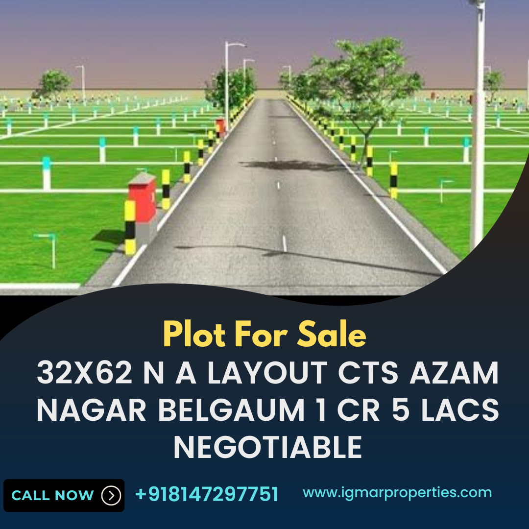 Plot For Sale 32x62 N A Layout Cts azam nagar belgaum