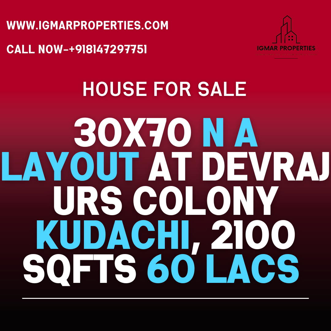 House for Sale at Devraj Urs Colony Kudachi Belgaum 30x70 N A Panchayat Layout