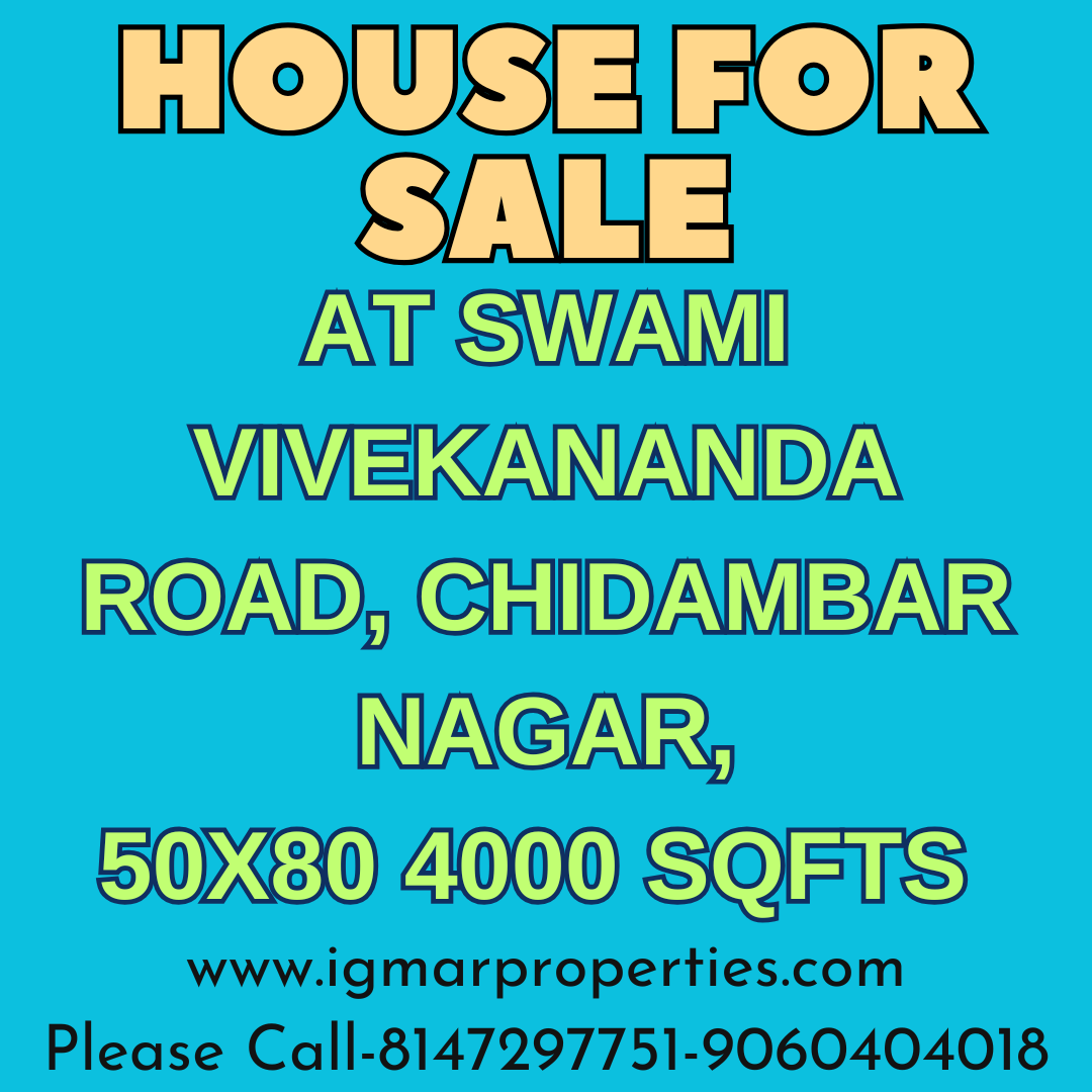 House for Sale at Swamy Vivekanand Road Chidambar Nagar 50x80