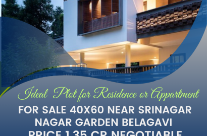 Ideal Plot for Residence or Appartment for Sale 40x60 Near Srinagar Nagar Garden