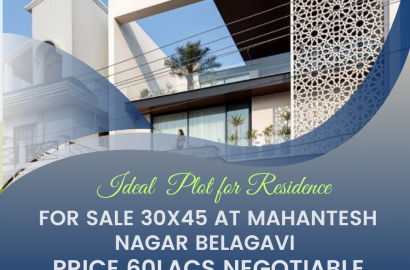 Ideal  Plot for Residence for Sale 30x45 at Mahantesh Nagar Belagavi