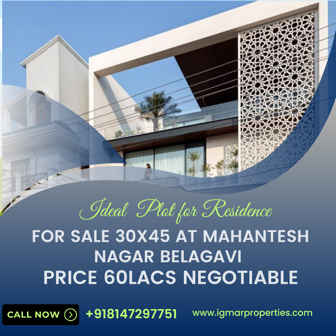 Ideal  Plot for Residence for Sale 30x45 at Mahantesh Nagar Belagavi