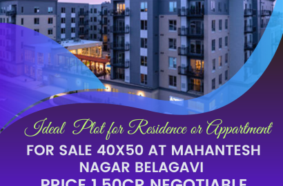 Ideal Plot for Residence or Appartment for Sale 40x60 at Mahantesh Nagar Belagavi