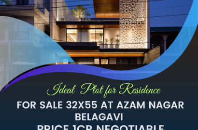 Ideal Plot for Residence for Sale 32x55 at Azam Nagar Belagavi