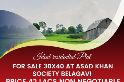 Ideal Residential Plot for Sale 30x40 at Asad Khan Society Belagavi