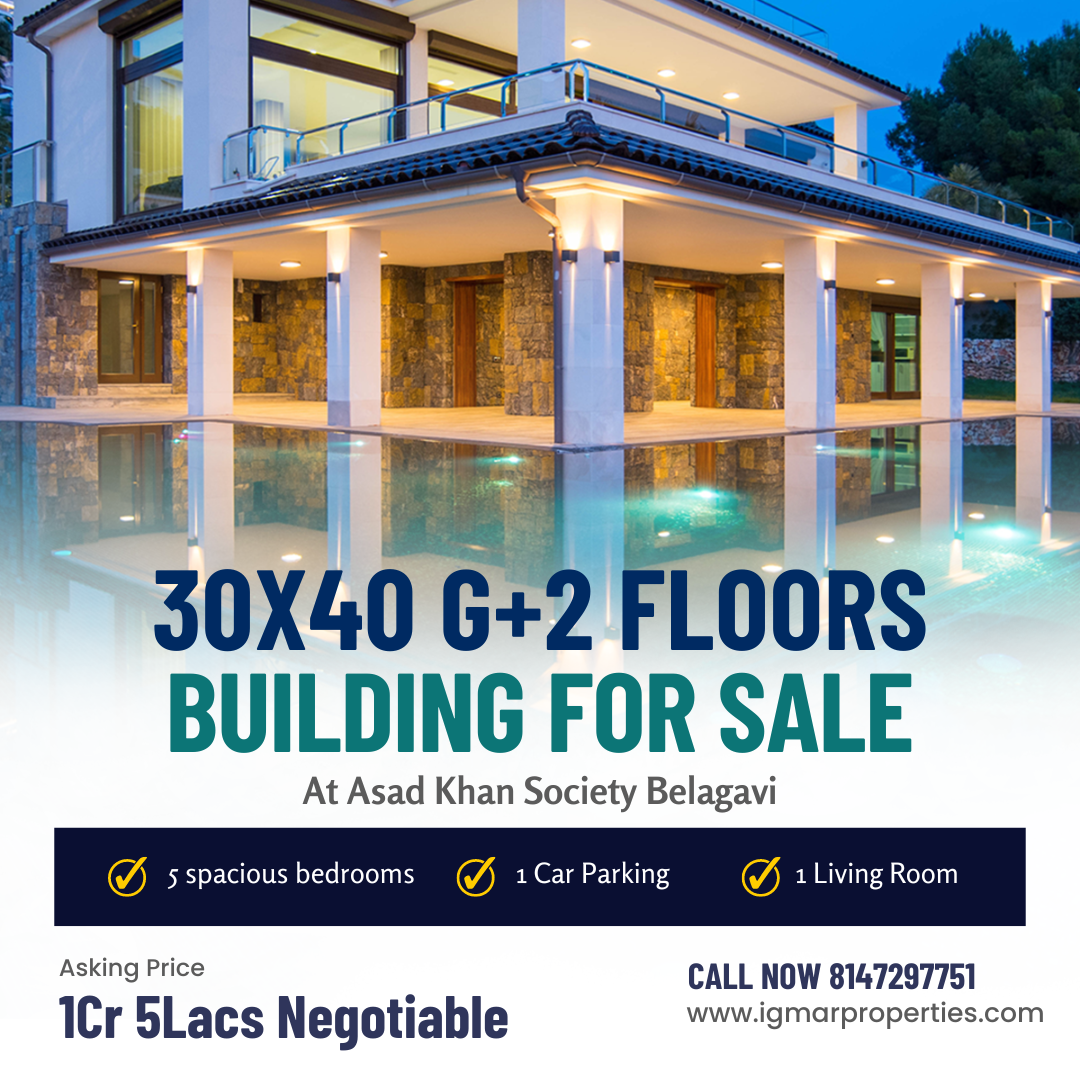 30x40 G+2 Floors Building for Sale at Asad Khan Society