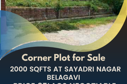 Corner Plot for Sale 2000 Sqfts at Sahyadri Nagar belagavi