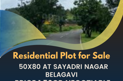 Residential Plot for Sale 50x80 at Sahyadri Nagar belagavi