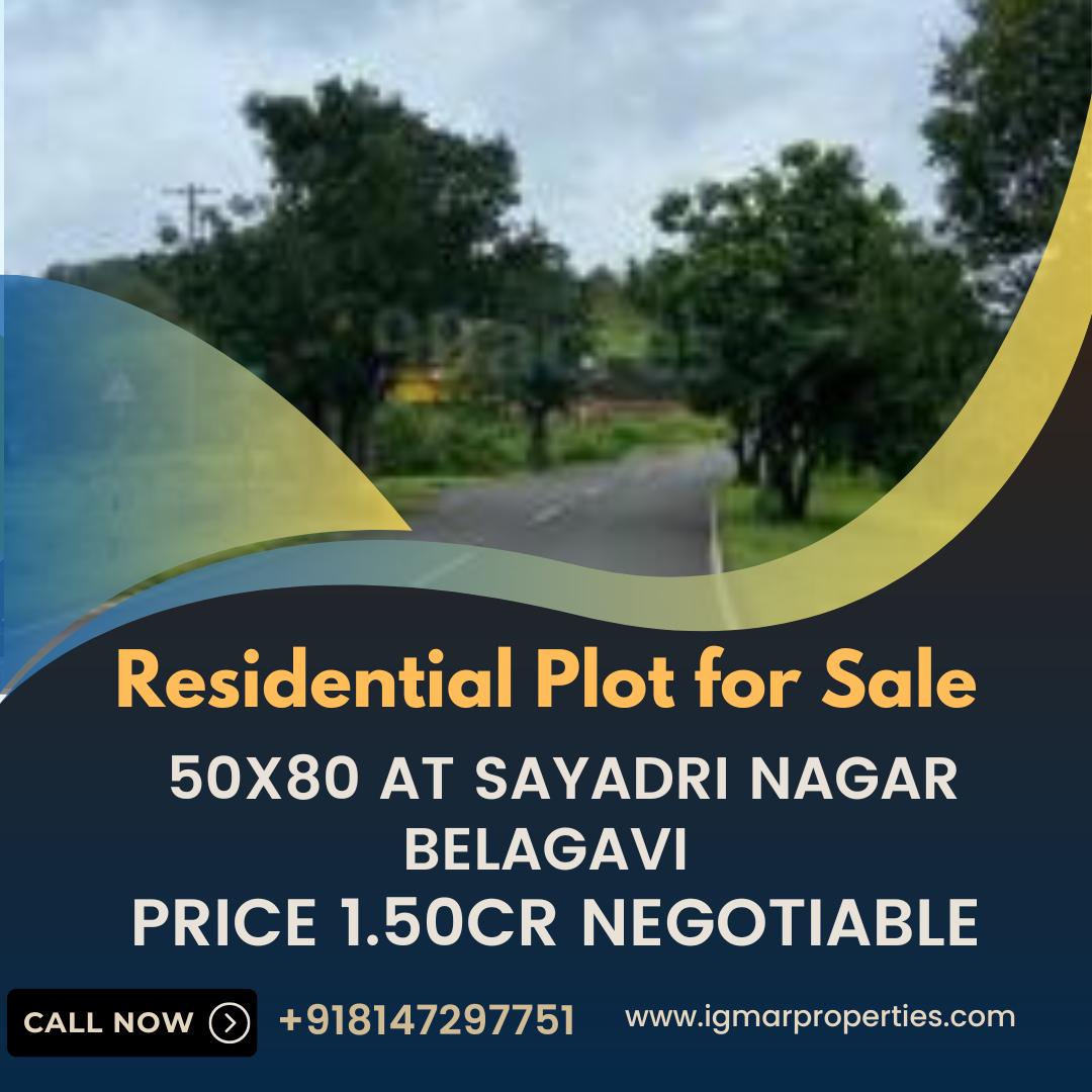 Residential Plot for Sale 50x80 at Sahyadri Nagar belagavi