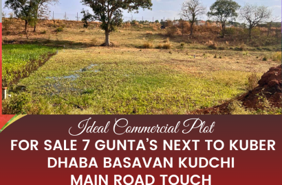 Ideal Commercial Plot for Sale 7 gunta’s next to kuber dhaba basavan kudchi main road touch