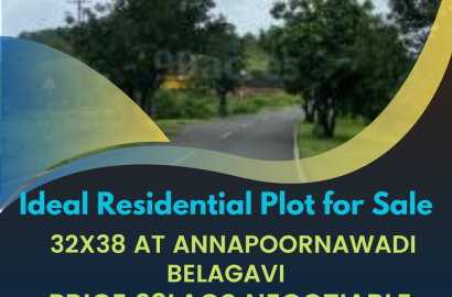 Ideal Residential Plot for Sale 32x38 at Annapoornawadi belagavi