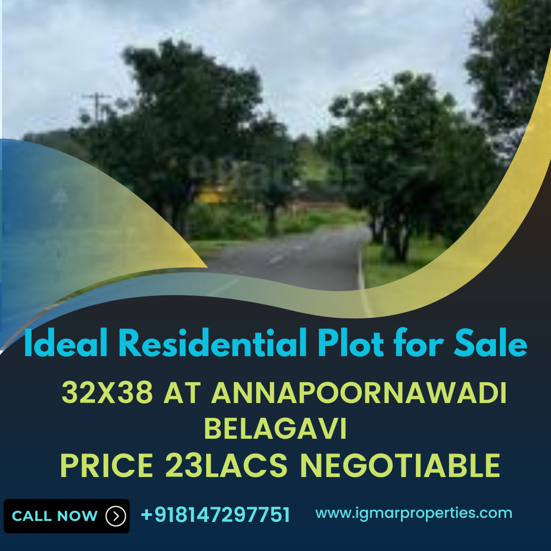 Ideal Residential Plot for Sale 32x38 at Annapoornawadi belagavi