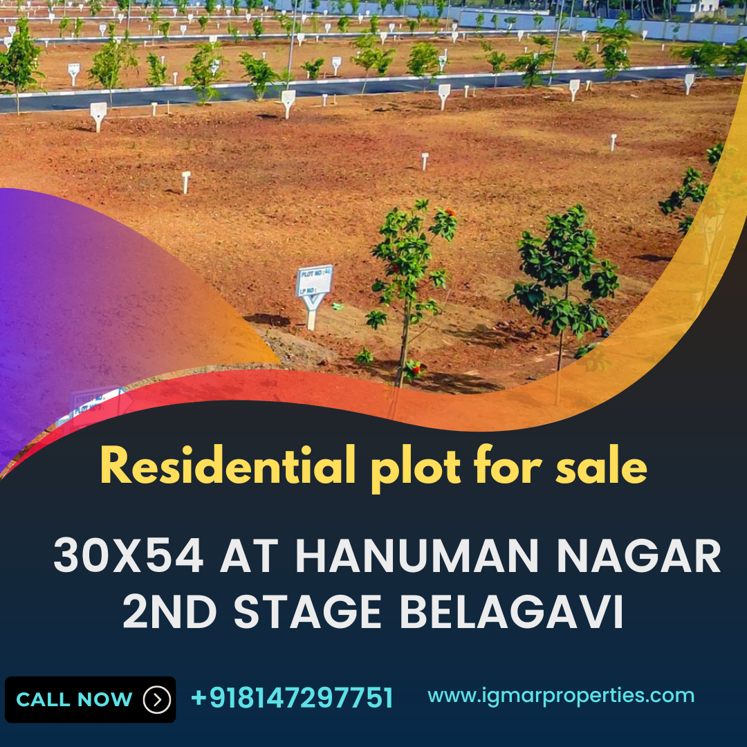 Residential plot for sale 30x54 at Hanuman Nagar 2nd stage Belagavi