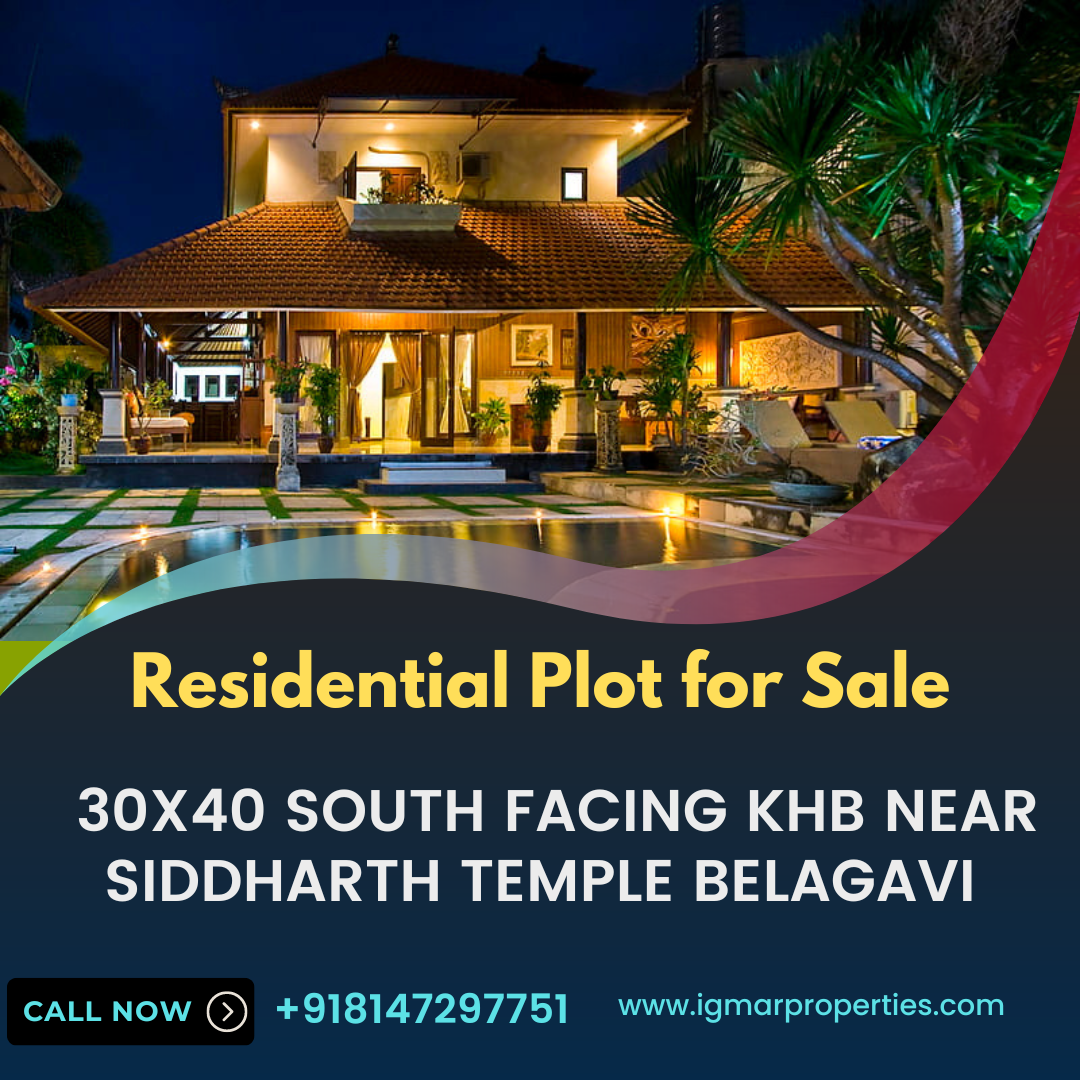 Residential Plot for Sale 30x40 south facing khb near siddharth temple belagavi