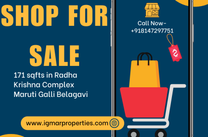 Shop For Sale 171 sqfts in Radha Krishna Complex Maruti Galli Belagavi