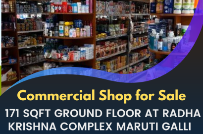 Commercial Shop for Sale 171 sqft Ground Floor at radha krishna complex maruti galli belagavi