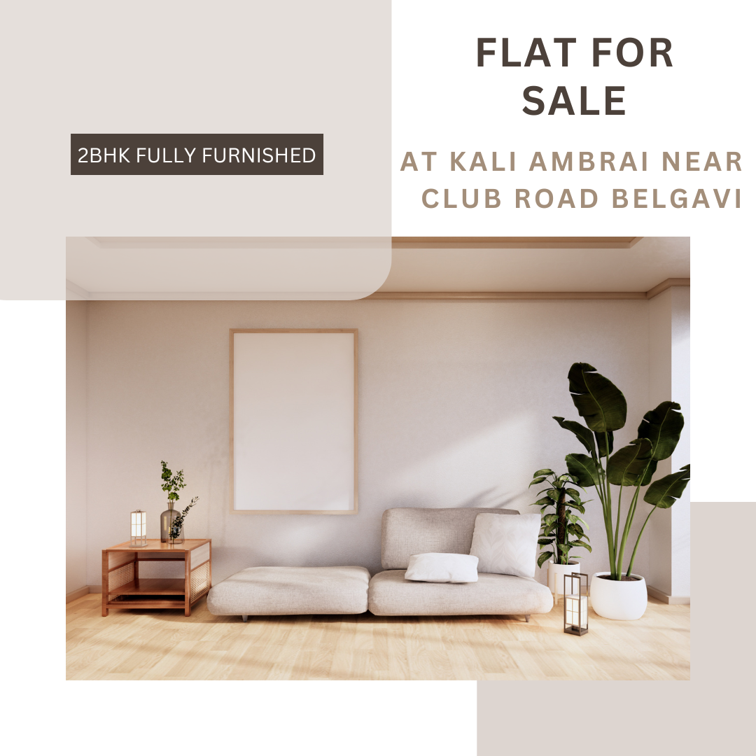 Flat for sale at Kali Ambrai 2BHK fully furnished belagavi