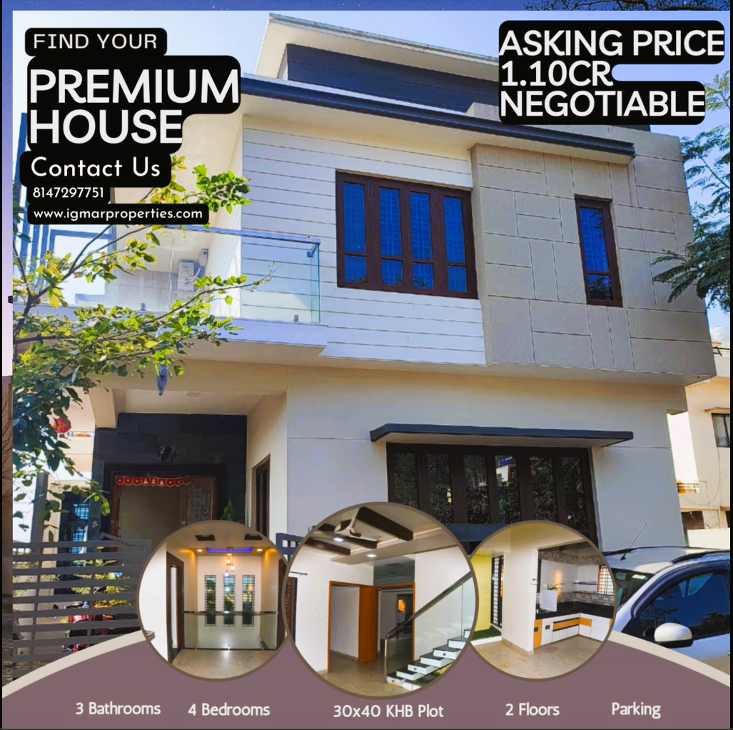 House for Sale at Kangrali KHB Layout Belgaum 30x40 4 BHK Duplex